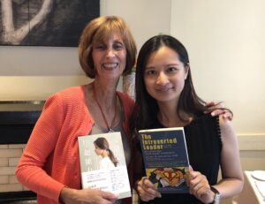 Quiet is the New Superpower: Jennifer Kahnweiler and Jill Chang showing off their books on introverts